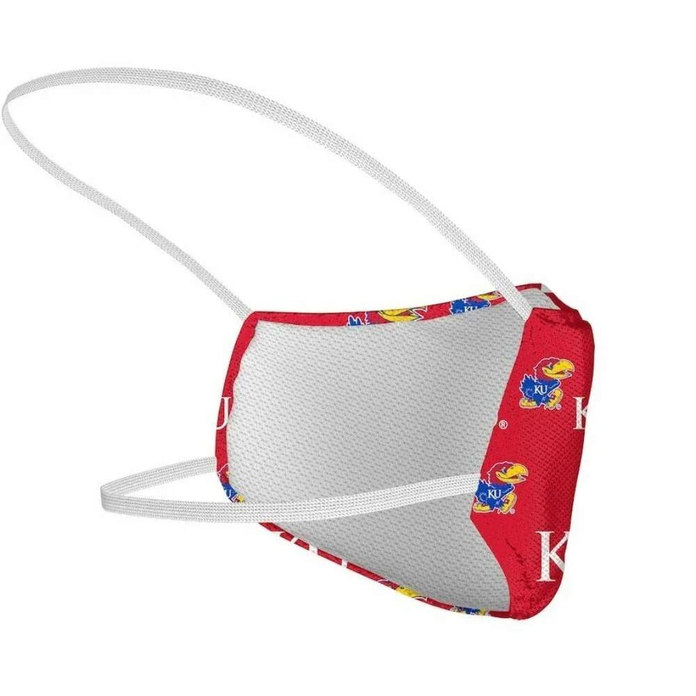 Kansas Jayhawks: Fanatics Branded Adult All Over Logo Face Covering Mask 3 Pack